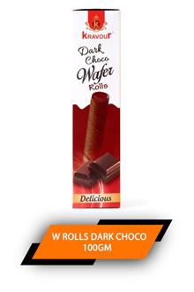 Kravour Wafer Rolls Dark Choco 100gm